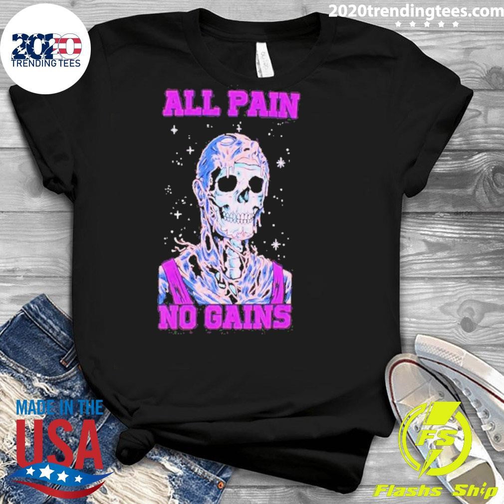 Official All Pain No Gains - Adult & Kids T-Shirts, Sweatshirts & Hoodies apparel design preview 3