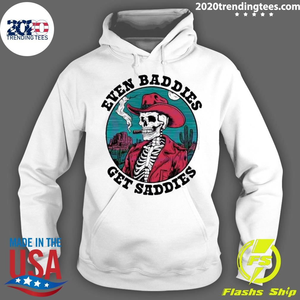 Official Awesome Western Skeleton Even Baddies Get - Adult & Kids T-Shirts, Sweatshirts & Hoodies apparel design preview 2