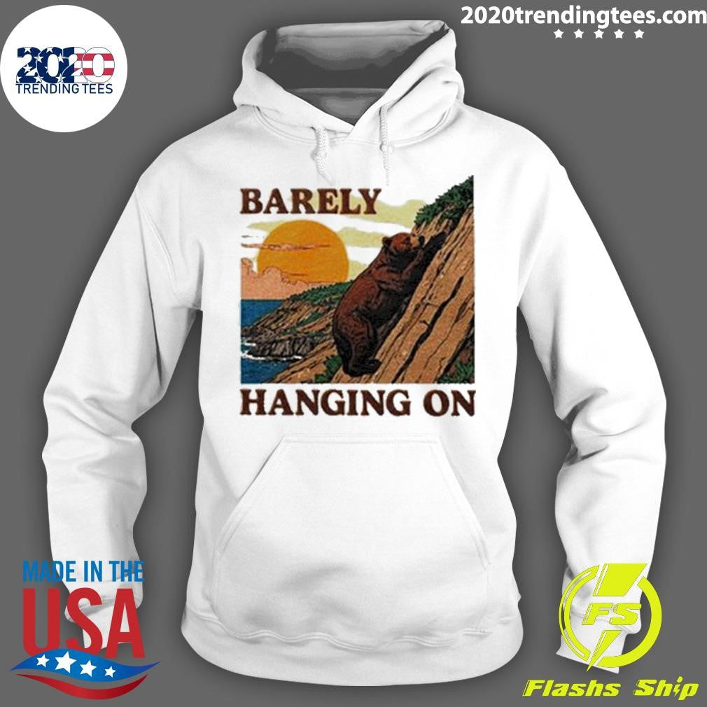Official Barely Hanging On - Adult & Kids T-Shirts, Sweatshirts & Hoodies apparel design preview 2
