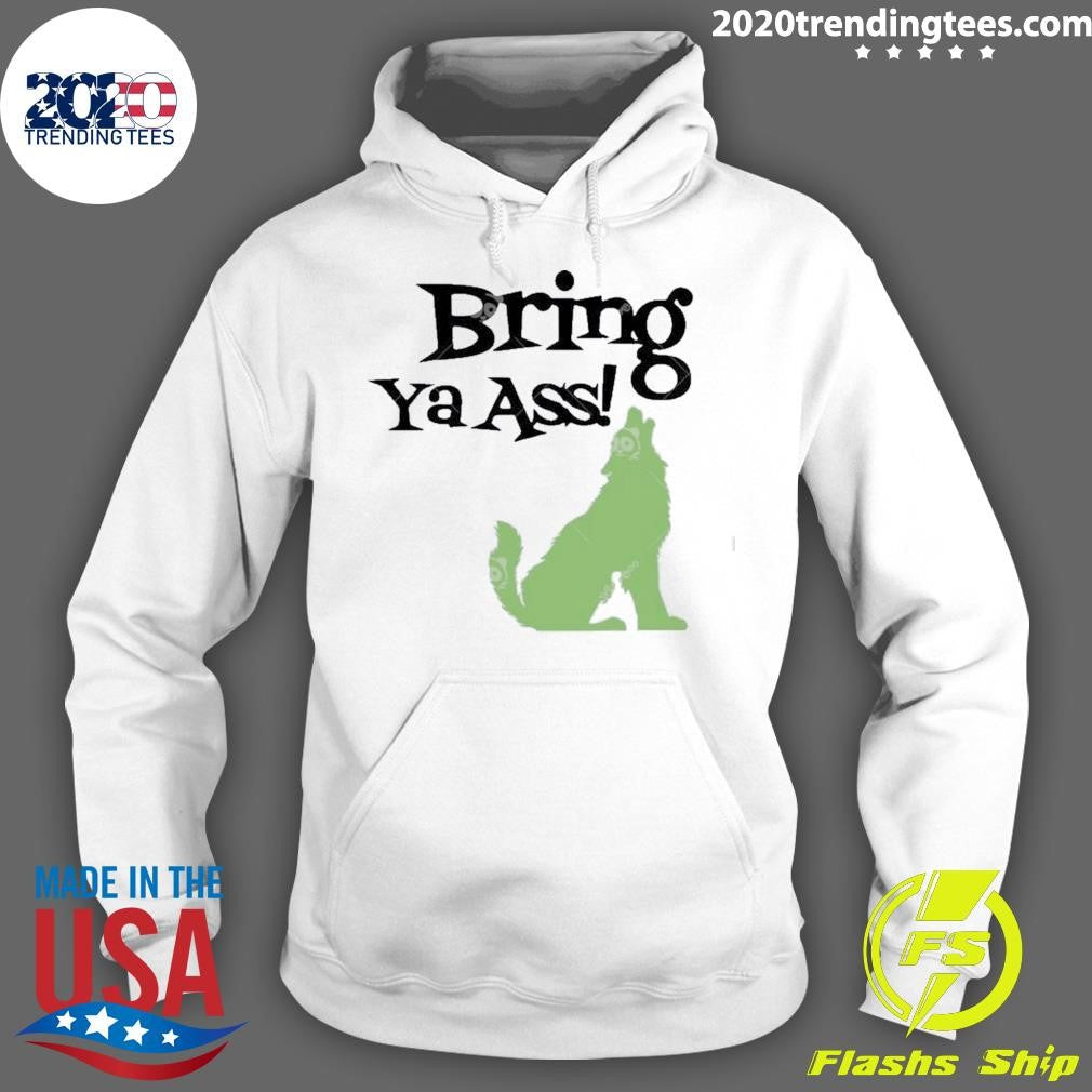 Official Bring Ya Ass Wolf Minnesota - Adult & Kids T-Shirts, Sweatshirts & Hoodies apparel design preview 2
