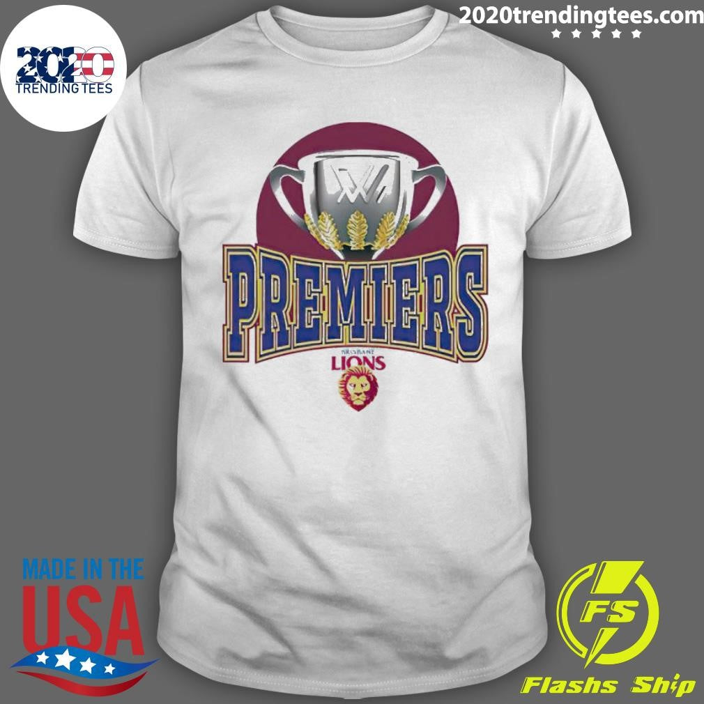 Official Brisbane Lions Premiers 2023 Trophy - Adult & Kids T-Shirts, Sweatshirts & Hoodies apparel design preview 1