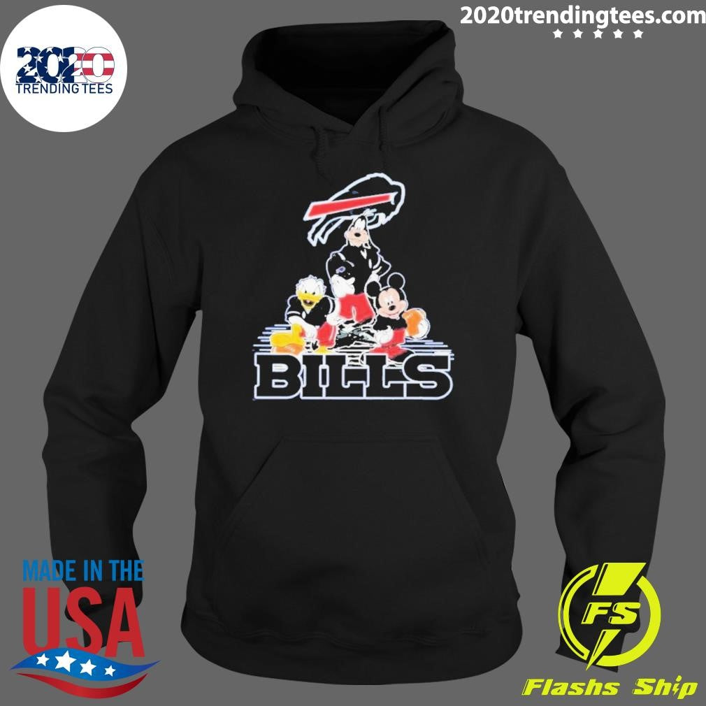 Official Buffalo Bills Mickey Donald Goofy - Adult & Kids T-Shirts, Sweatshirts & Hoodies apparel design preview 2