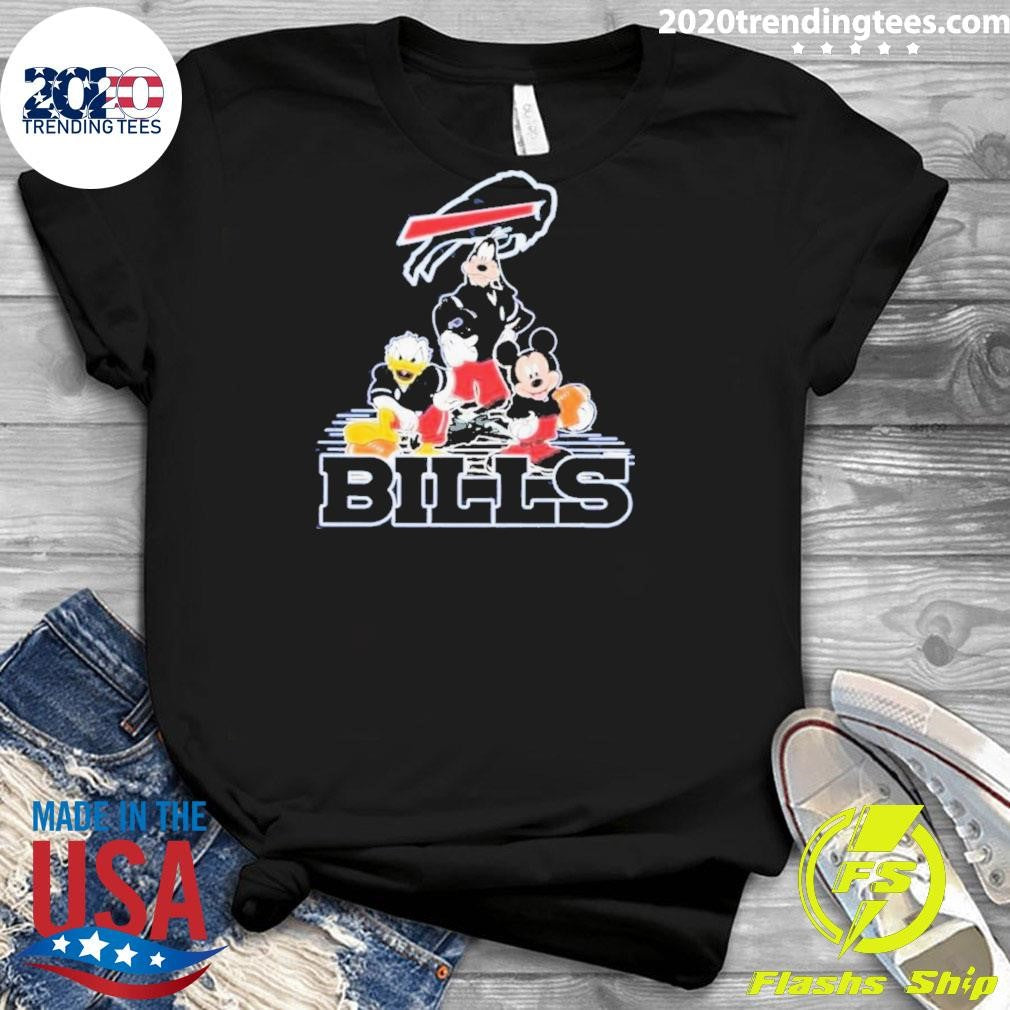 Official Buffalo Bills Mickey Donald Goofy - Adult & Kids T-Shirts, Sweatshirts & Hoodies apparel design preview 3