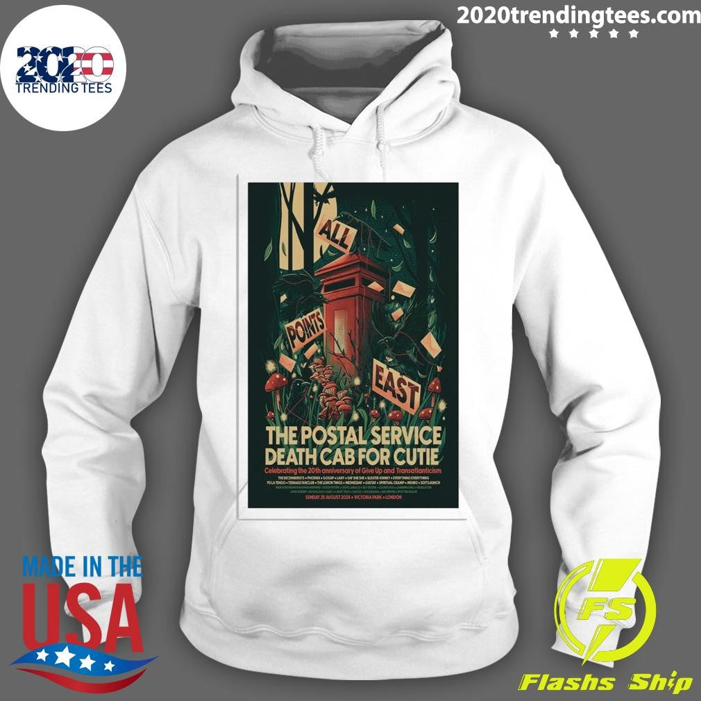Official Death Cab for Cutie and The Postal Service - Adult & Kids T-Shirts, Sweatshirts & Hoodies apparel design preview 2