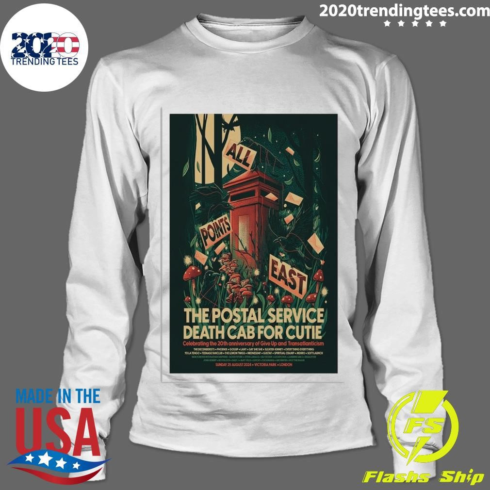 Official Death Cab for Cutie and The Postal Service - Adult & Kids T-Shirts, Sweatshirts & Hoodies apparel design preview 4