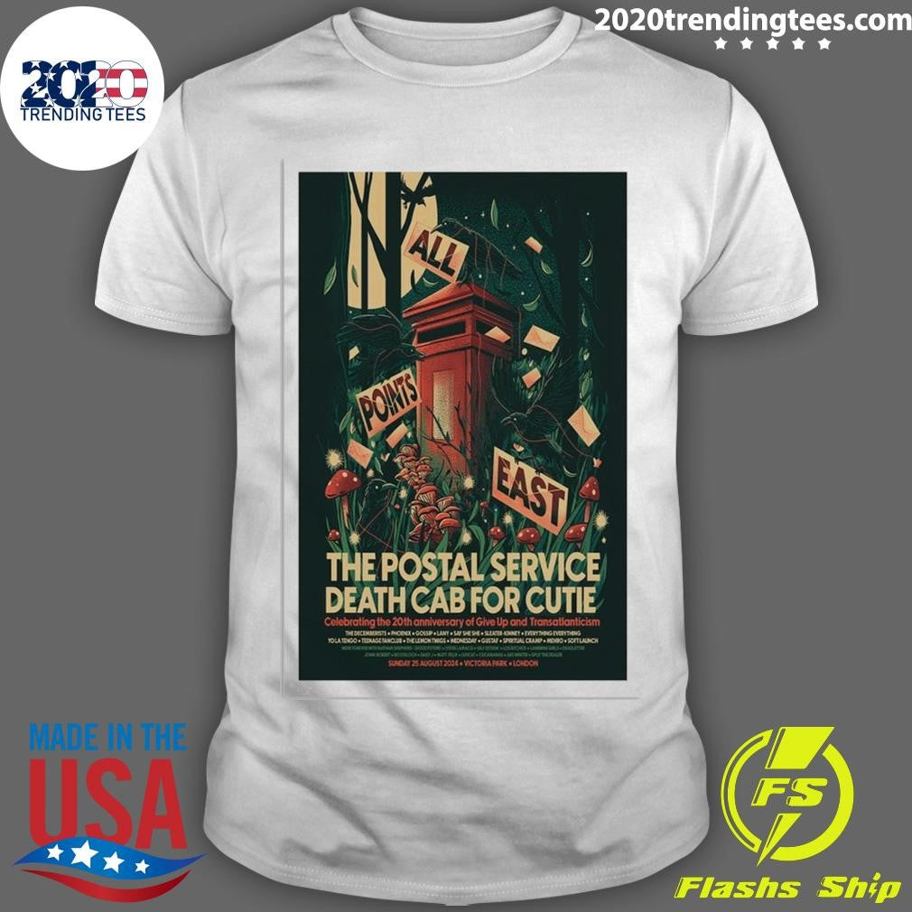 Official Death Cab for Cutie and The Postal Service - Adult & Kids T-Shirts, Sweatshirts & Hoodies apparel design preview 1