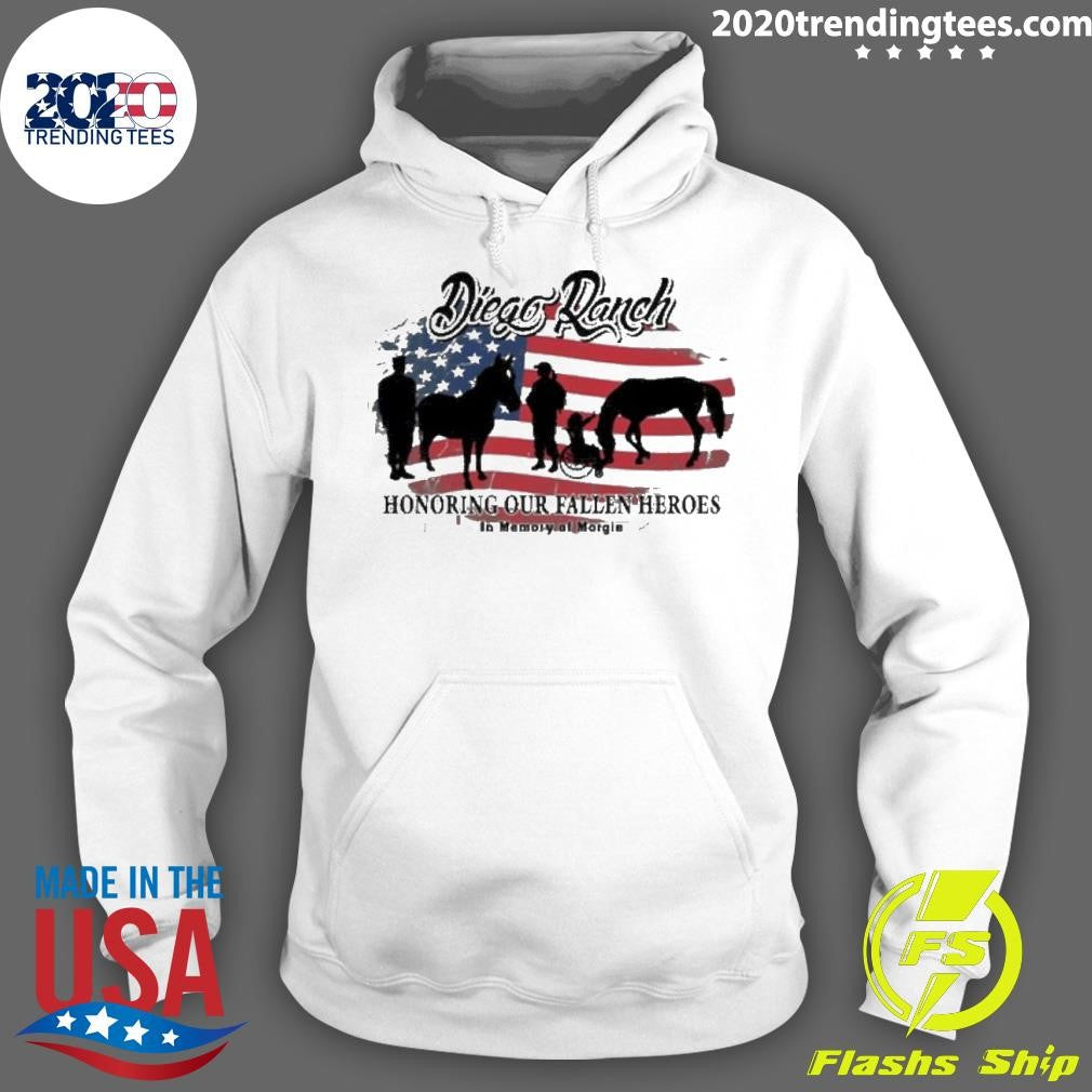 Official Diego Ranch Honoring Our Fallen Heroes - Adult & Kids T-Shirts, Sweatshirts & Hoodies apparel design preview 2