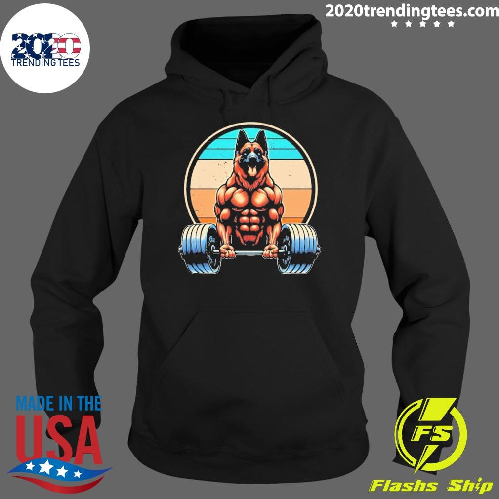 Official Dog Deadlift Fitness Gym Great Vintage - Adult & Kids T-Shirts, Sweatshirts & Hoodies apparel design preview 2