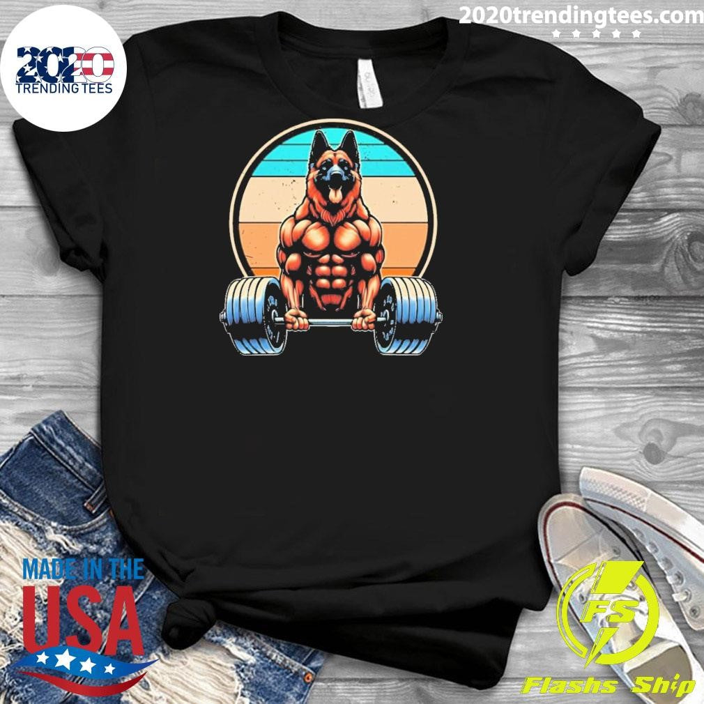 Official Dog Deadlift Fitness Gym Great Vintage - Adult & Kids T-Shirts, Sweatshirts & Hoodies apparel design preview 3