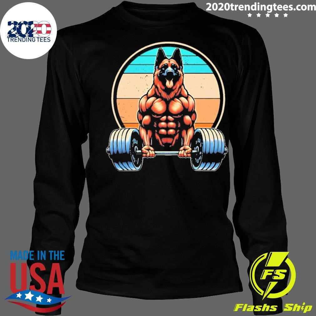 Official Dog Deadlift Fitness Gym Great Vintage - Adult & Kids T-Shirts, Sweatshirts & Hoodies apparel design preview 4