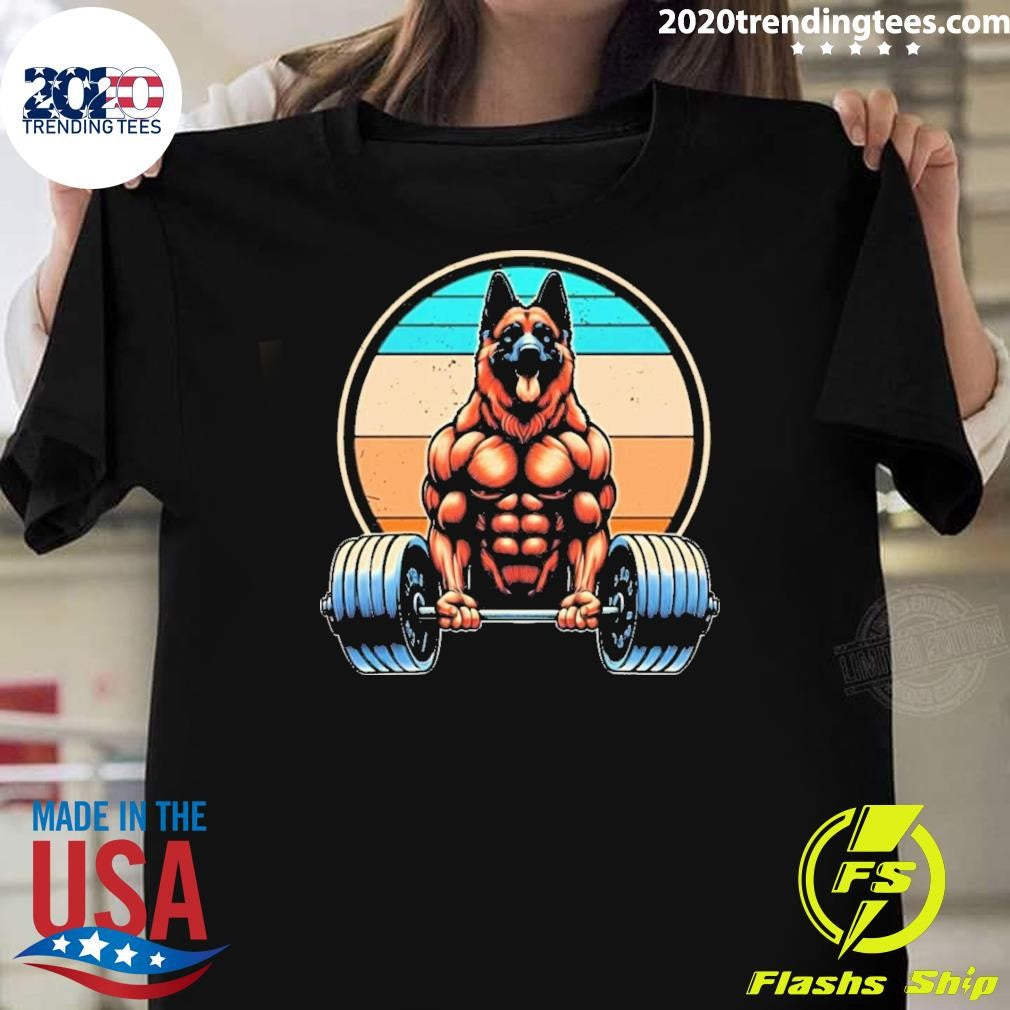 Official Dog Deadlift Fitness Gym Great Vintage - Adult & Kids T-Shirts, Sweatshirts & Hoodies apparel design preview 1