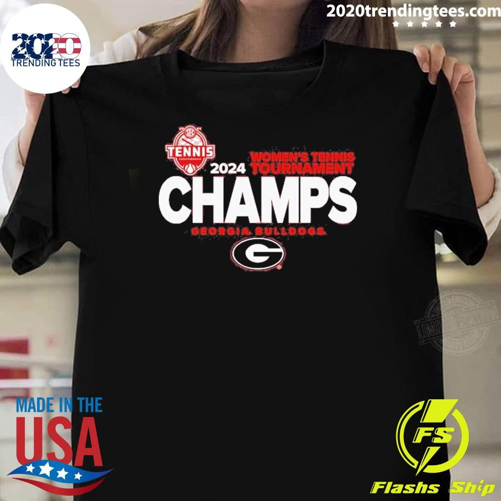 Official Georgia Bulldogs 2024 SEC Women's Tennis - Adult & Kids T-Shirts, Sweatshirts & Hoodies apparel design preview 1