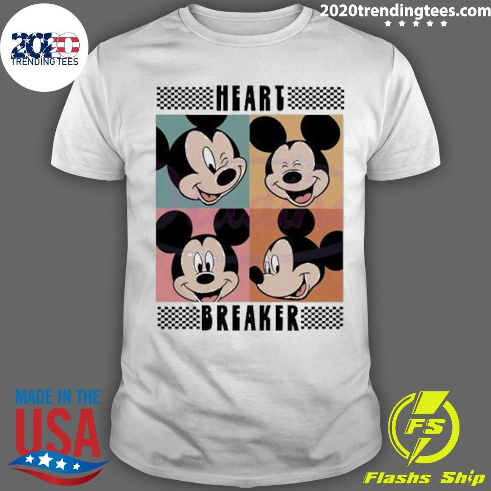 Official Heart Breaker Mickey Valentine 2024 - Adult & Kids T-Shirts, Sweatshirts & Hoodies apparel design preview 1