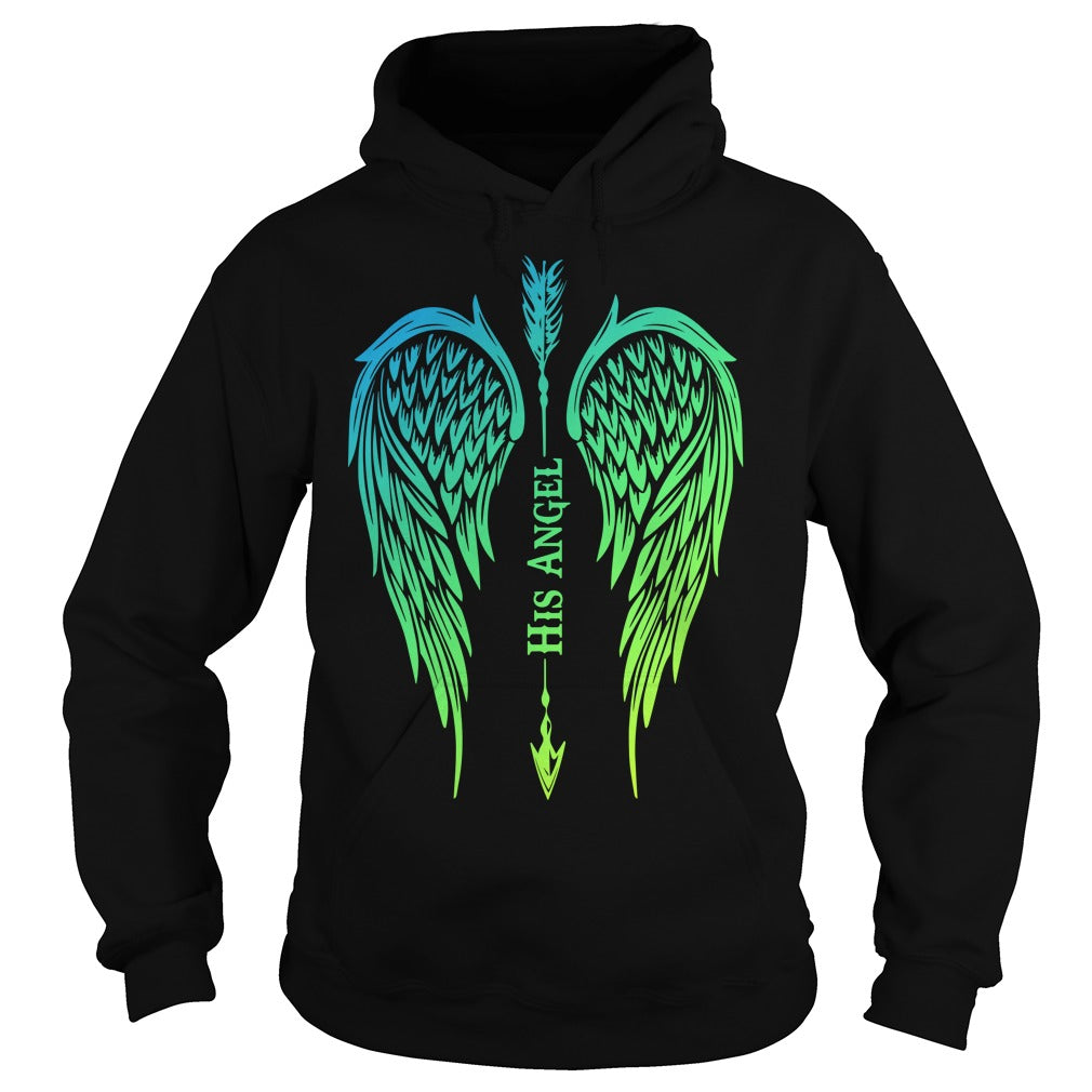 Official His Angel - Adult & Kids T-Shirts, Sweatshirts & Hoodies apparel design preview 4