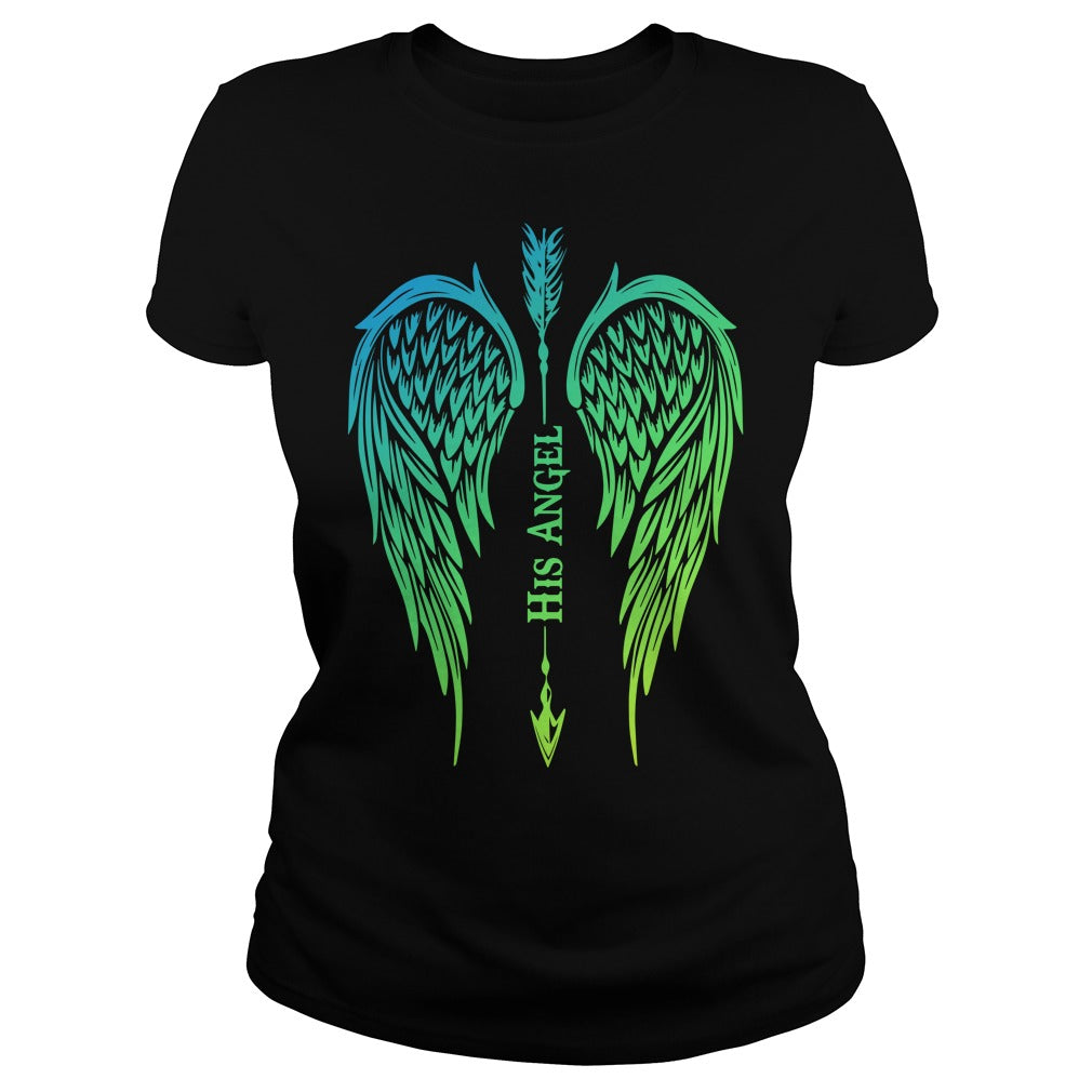 Official His Angel - Adult & Kids T-Shirts, Sweatshirts & Hoodies apparel design preview 2