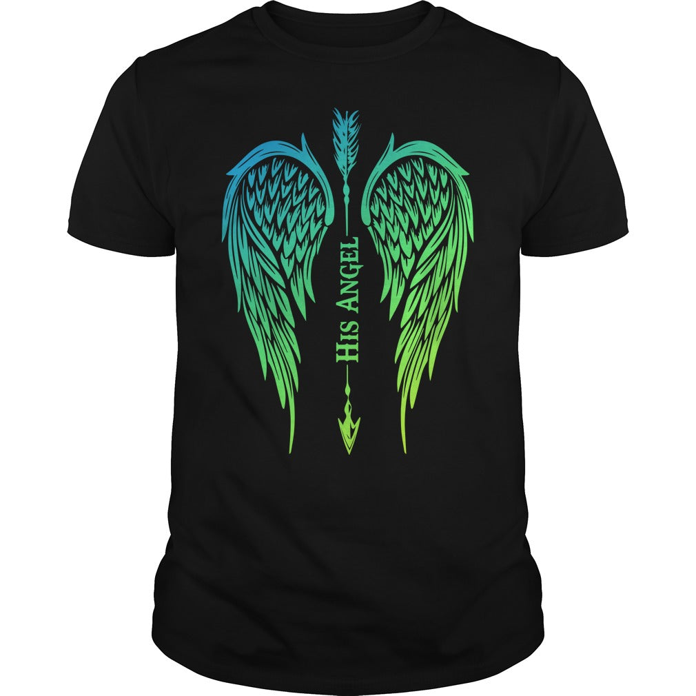 Official His Angel - Adult & Kids T-Shirts, Sweatshirts & Hoodies apparel design preview 1