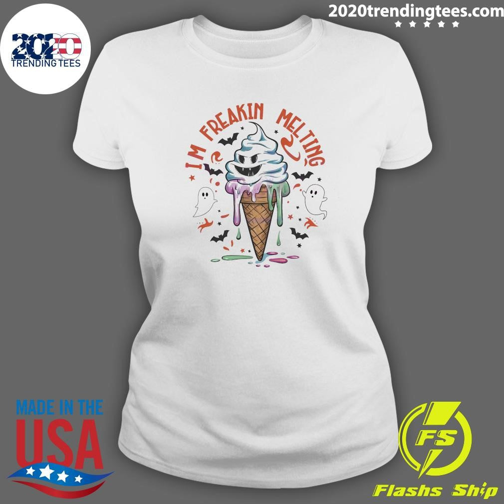Official Horror I'm Freakin Melting Summer Halloween - Adult & Kids T-Shirts, Sweatshirts & Hoodies apparel design preview 3