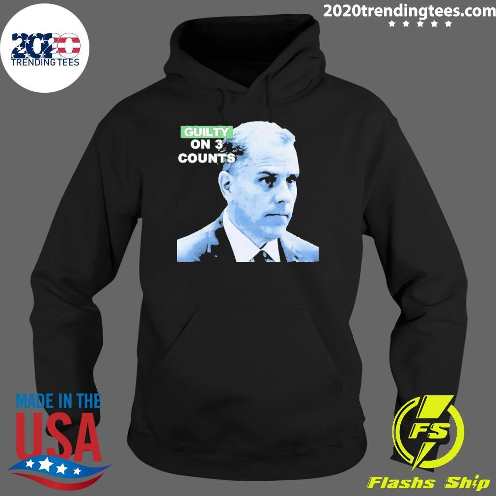 Official Hunter Biden Guilty on 3 Counts - Adult & Kids T-Shirts, Sweatshirts & Hoodies apparel design preview 2