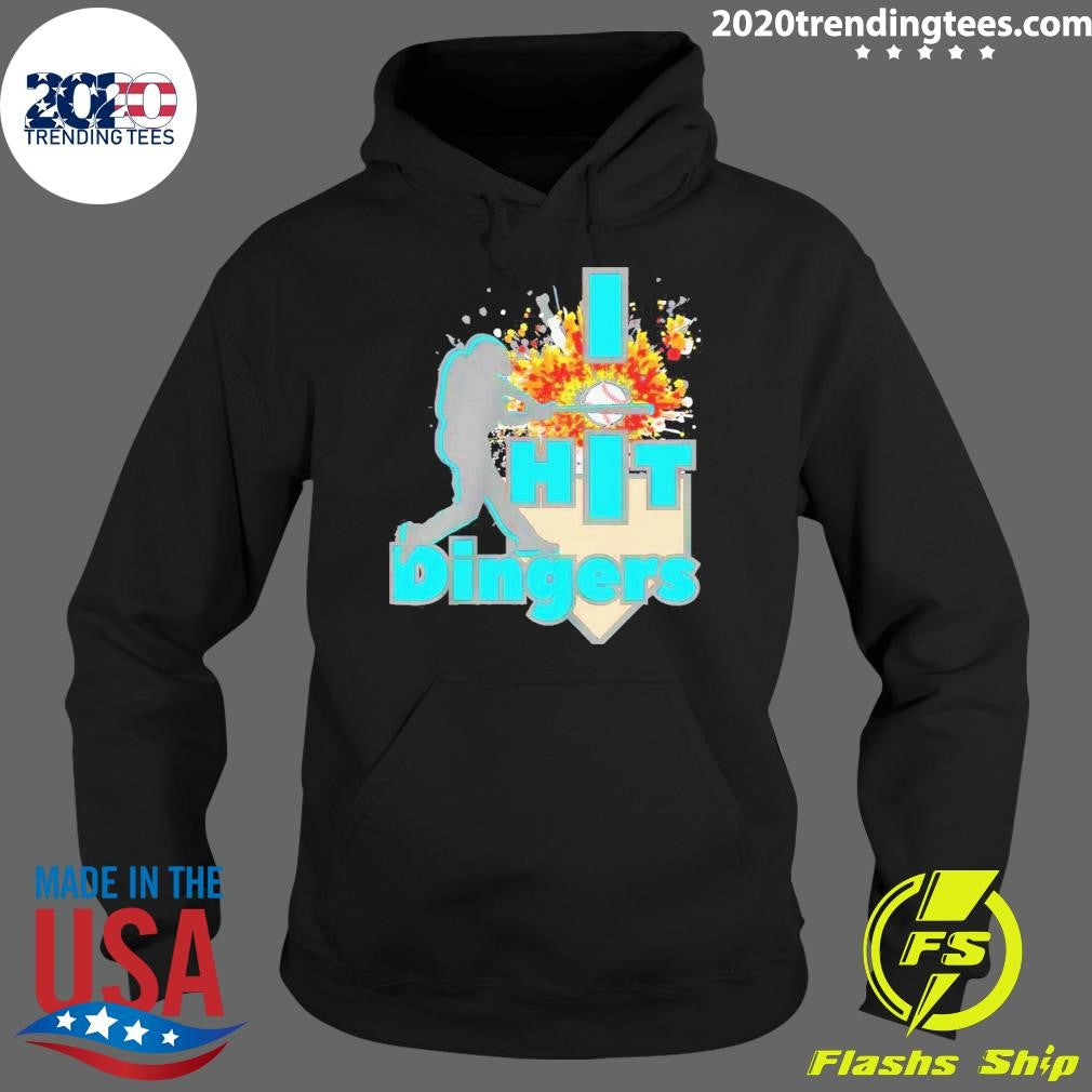 Official I Hit Dingers Baseball - Adult & Kids T-Shirts, Sweatshirts & Hoodies apparel design preview 2