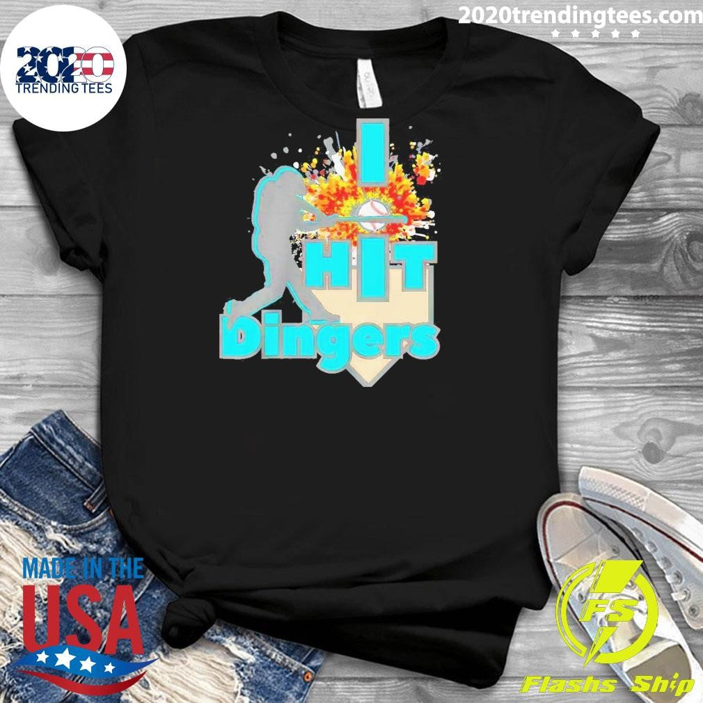 Official I Hit Dingers Baseball - Adult & Kids T-Shirts, Sweatshirts & Hoodies apparel design preview 3