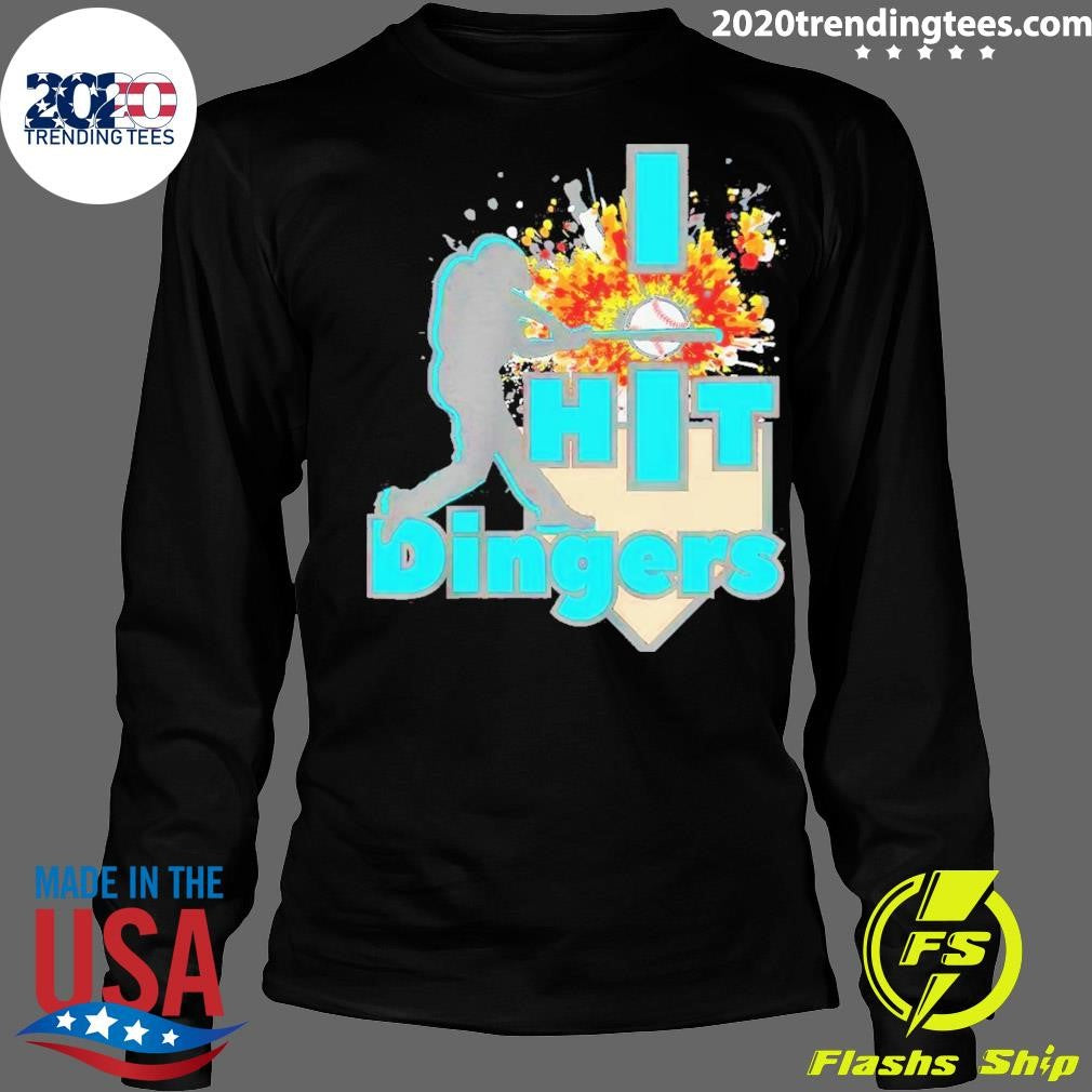 Official I Hit Dingers Baseball - Adult & Kids T-Shirts, Sweatshirts & Hoodies apparel design preview 4