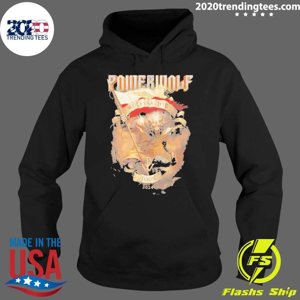 Official Krakow Powerwolf Wolfsnächte Tour 2024 - Adult & Kids T-Shirts, Sweatshirts & Hoodies apparel design preview 2
