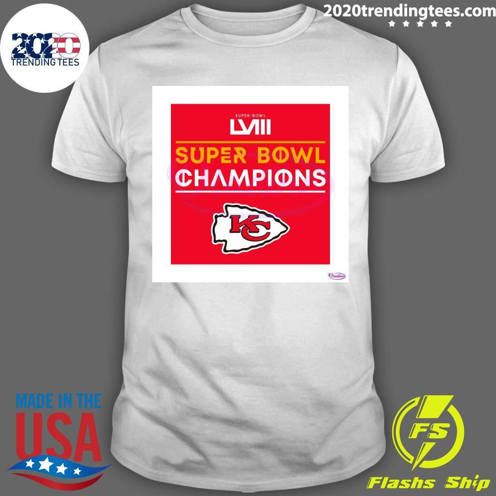 Official LVIII Super Bowl Champions KC Logo - Adult & Kids T-Shirts, Sweatshirts & Hoodies apparel design preview 1