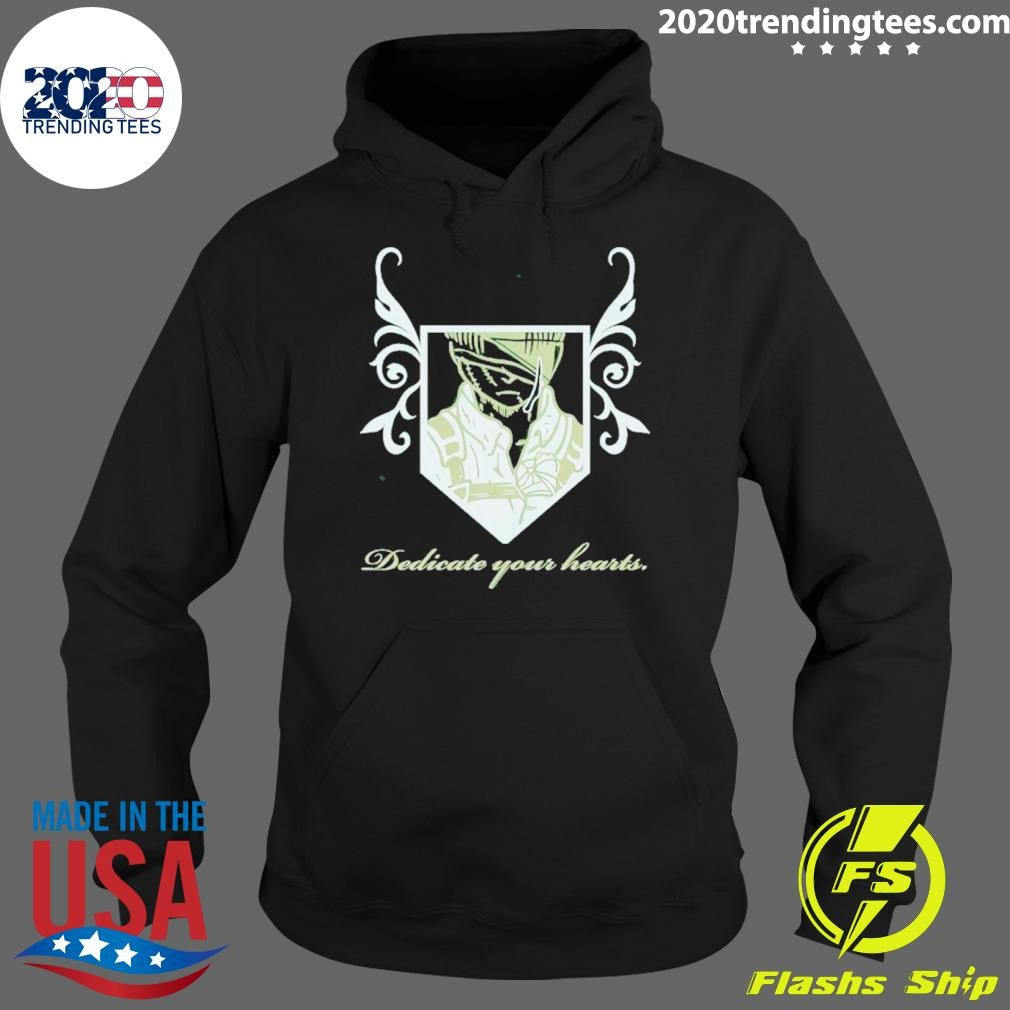 Official Levi Ackerman Dedicate Your Hearts - Adult & Kids T-Shirts, Sweatshirts & Hoodies apparel design preview 2