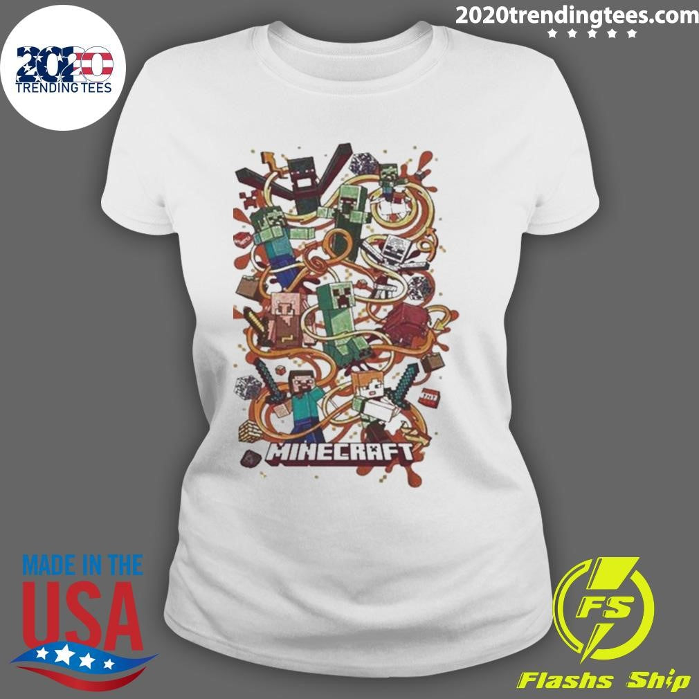 Official Minecraft Fun Arrow Composition - Adult & Kids T-Shirts, Sweatshirts & Hoodies apparel design preview 3
