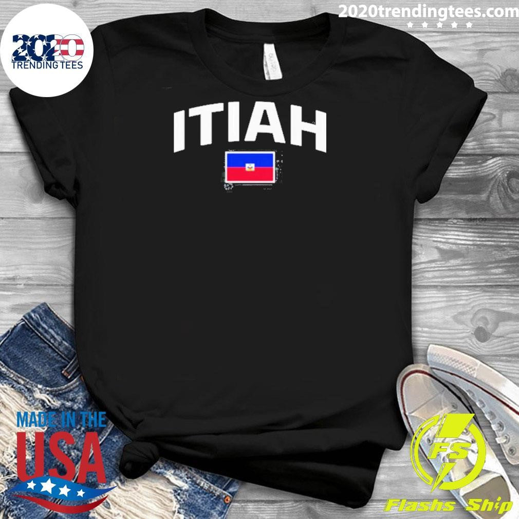Official Nashology Itiah Haiti Flag - Adult & Kids T-Shirts, Sweatshirts & Hoodies apparel design preview 3