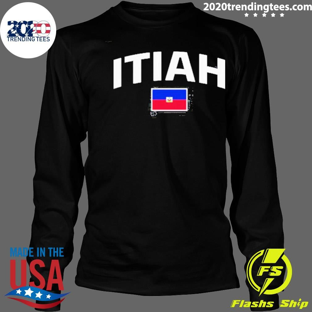 Official Nashology Itiah Haiti Flag - Adult & Kids T-Shirts, Sweatshirts & Hoodies apparel design preview 4