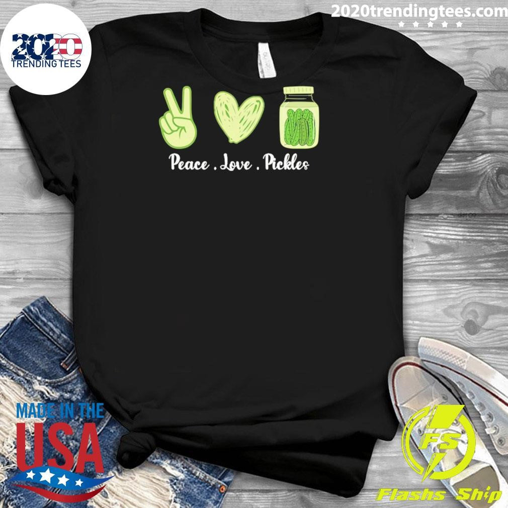 Official Peace Love Pickles 2024 - Adult & Kids T-Shirts, Sweatshirts & Hoodies apparel design preview 3
