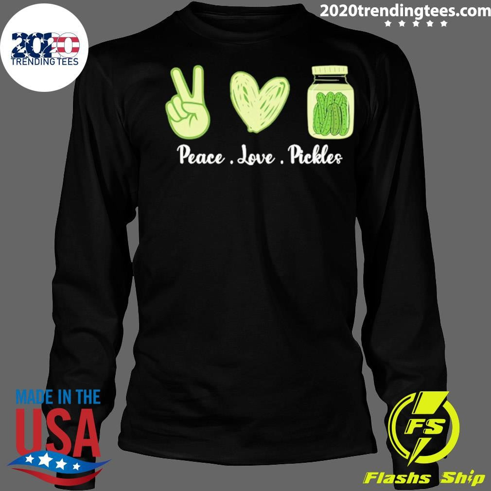 Official Peace Love Pickles 2024 - Adult & Kids T-Shirts, Sweatshirts & Hoodies apparel design preview 4