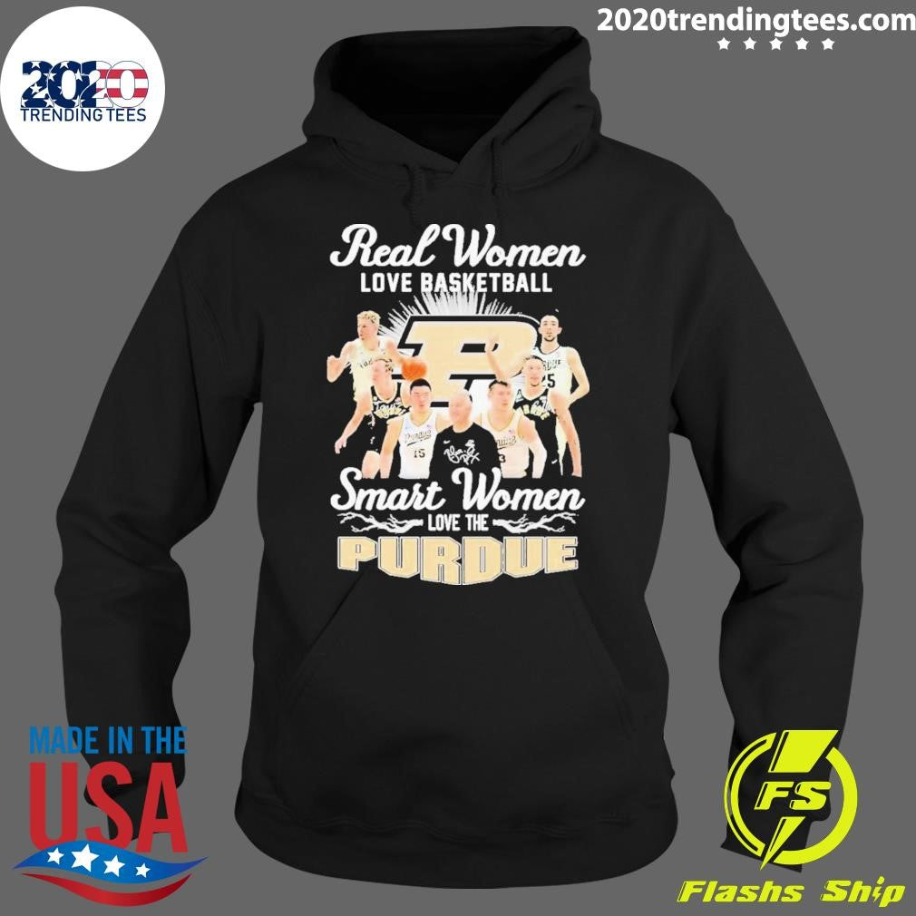 Official Real Women Love Basketball Smart The Purdue - Adult & Kids T-Shirts, Sweatshirts & Hoodies apparel design preview 2