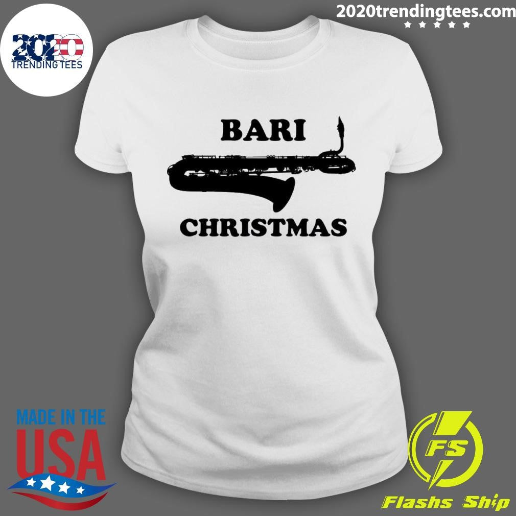 Official Saxophone Bari Christmas - Adult & Kids T-Shirts, Sweatshirts & Hoodies apparel design preview 3
