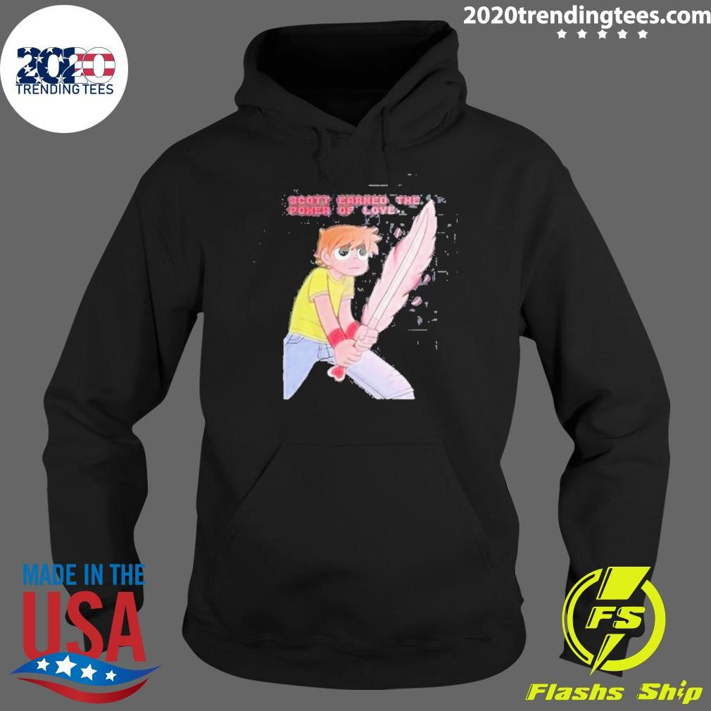 Official Scott Earned The Power Of Love Pilgrim Vs - Adult & Kids T-Shirts, Sweatshirts & Hoodies apparel design preview 2