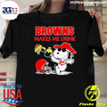 Official Snoopy And Woodstock Cleveland Browns Makes - Adult & Kids T-Shirts, Sweatshirts & Hoodies apparel design preview 1