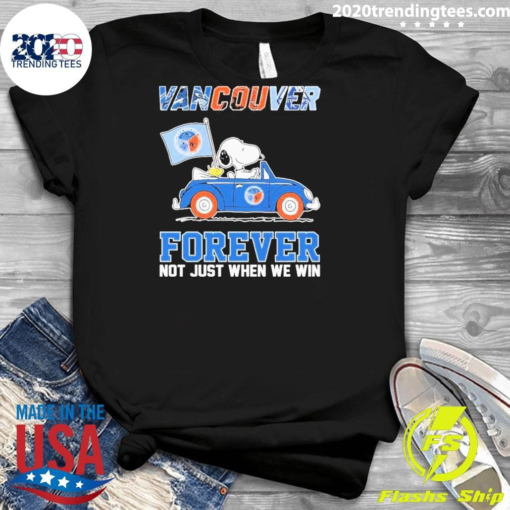 Official Snoopy And Woodstock On Car Vancouver Sports - Adult & Kids T-Shirts, Sweatshirts & Hoodies apparel design preview 3