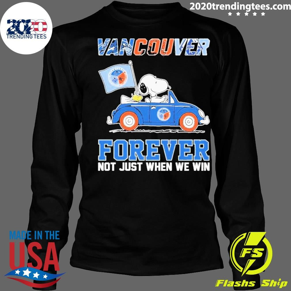 Official Snoopy And Woodstock On Car Vancouver Sports - Adult & Kids T-Shirts, Sweatshirts & Hoodies apparel design preview 4
