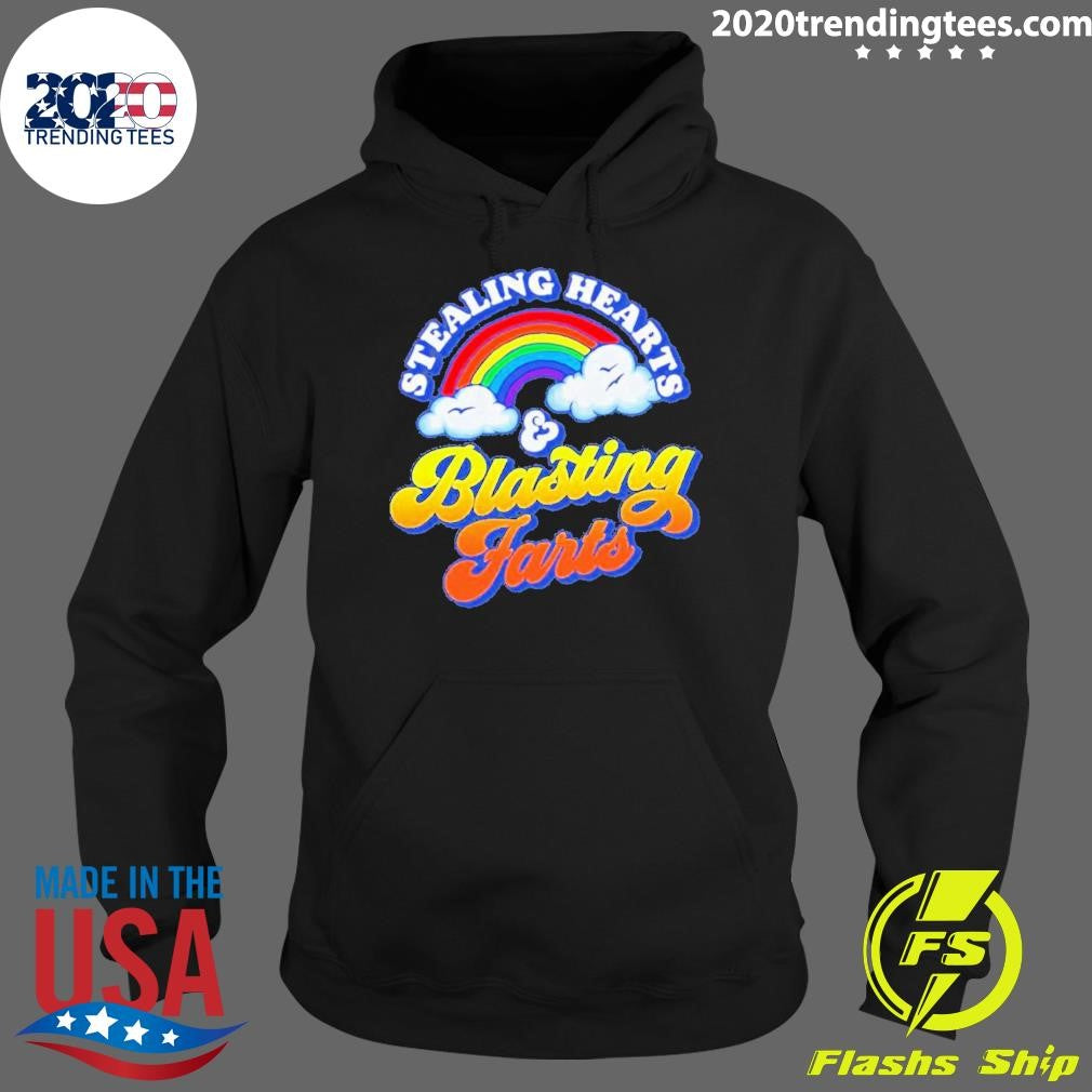 Official Stealing Hearts Blasting Farts Funny Rainbow - Adult & Kids T-Shirts, Sweatshirts & Hoodies apparel design preview 2