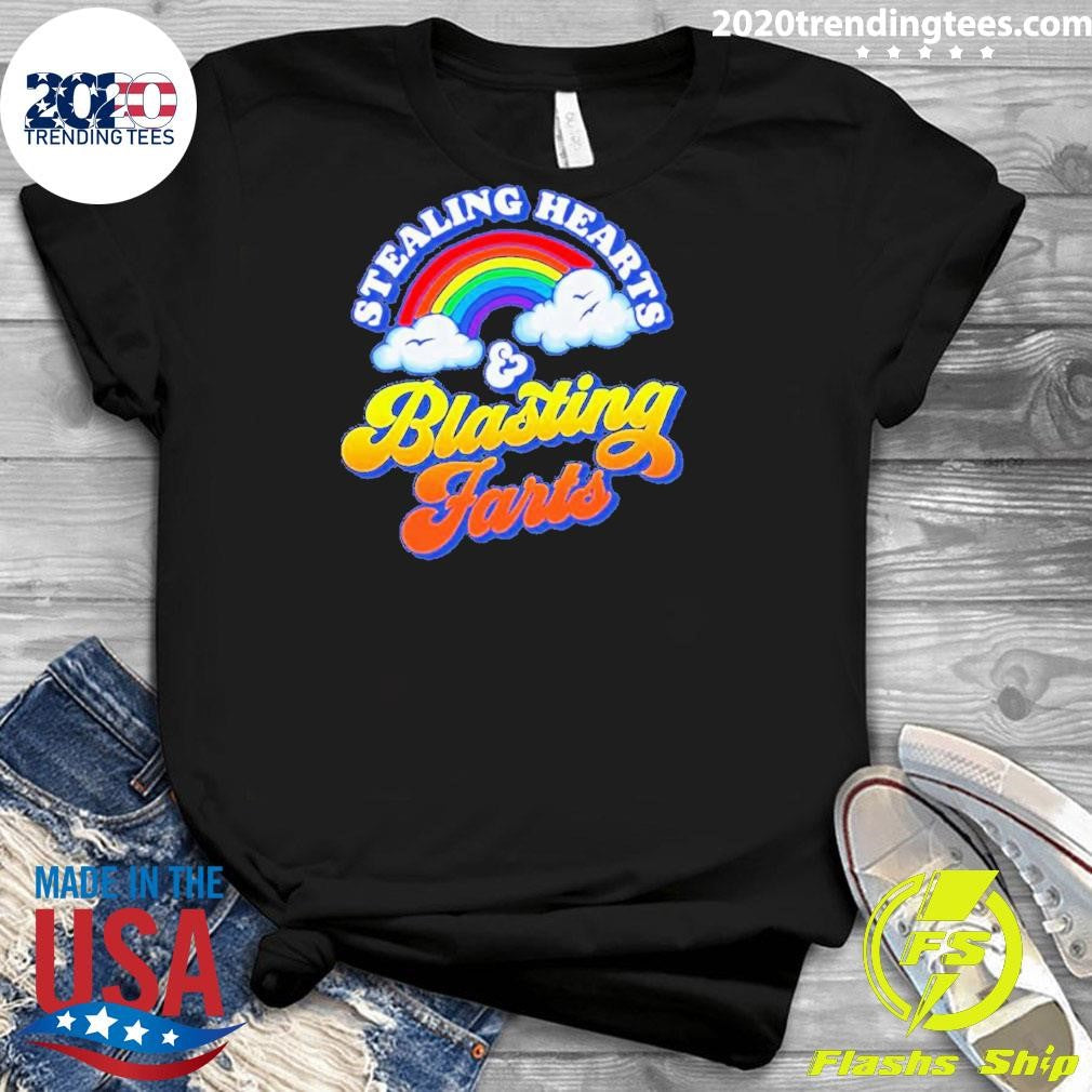 Official Stealing Hearts Blasting Farts Funny Rainbow - Adult & Kids T-Shirts, Sweatshirts & Hoodies apparel design preview 3