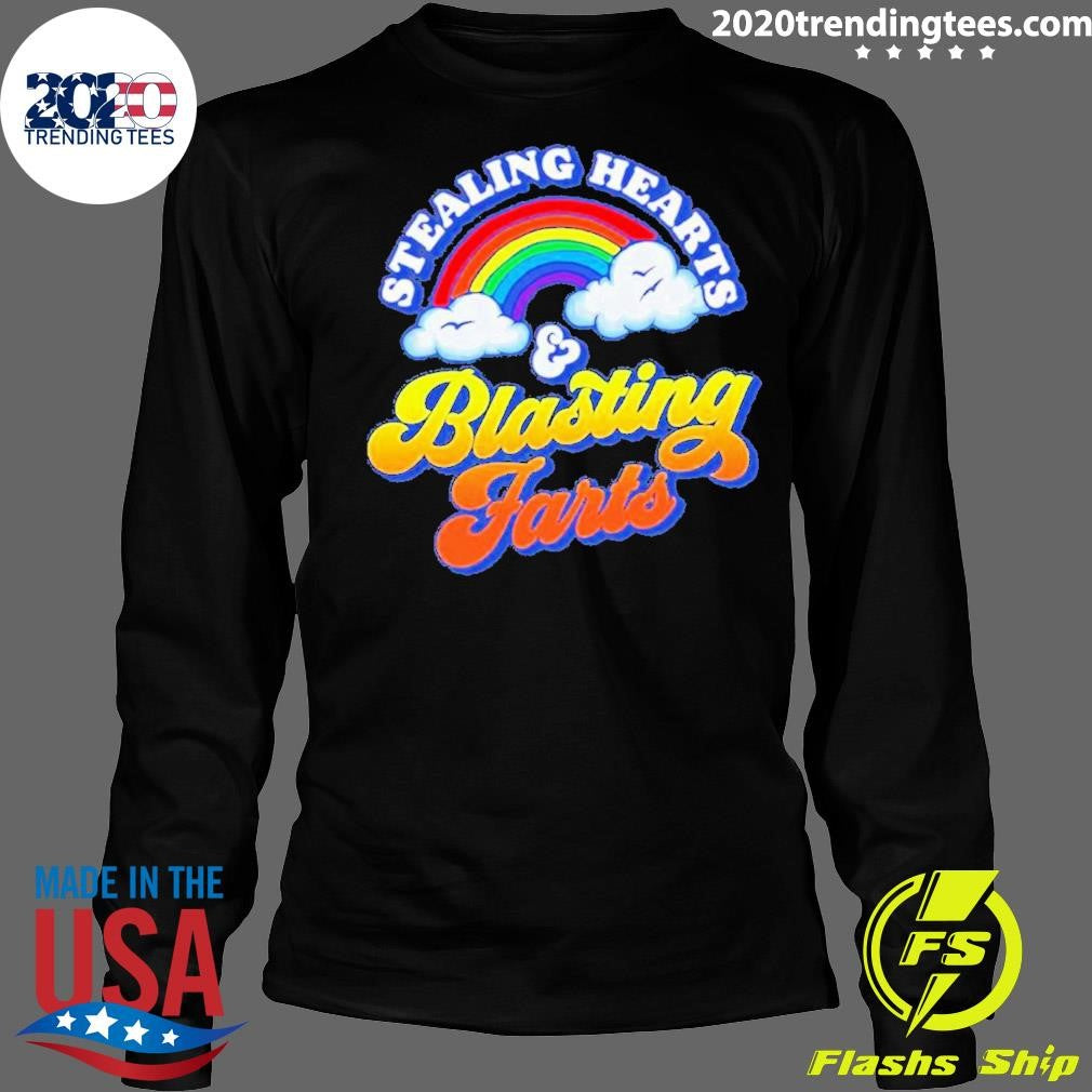 Official Stealing Hearts Blasting Farts Funny Rainbow - Adult & Kids T-Shirts, Sweatshirts & Hoodies apparel design preview 4