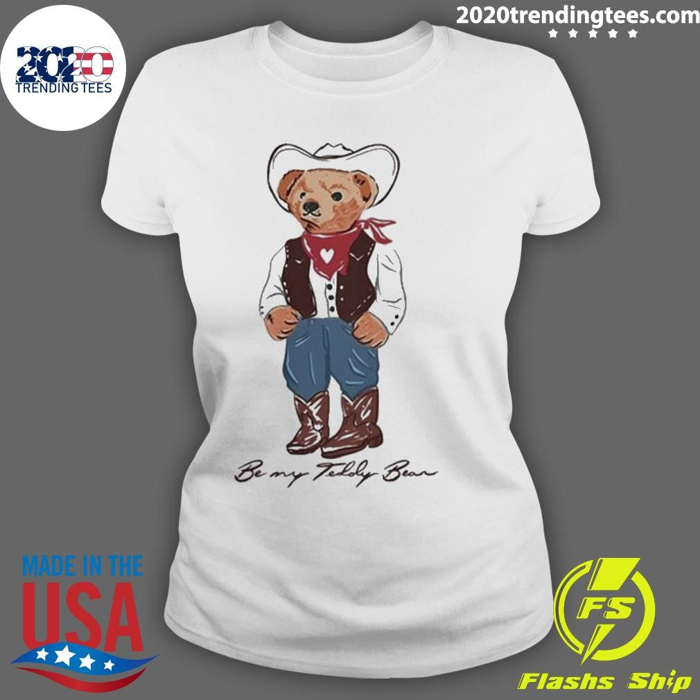 Official Teddy Bear Cowboy Valentines - Adult & Kids T-Shirts, Sweatshirts & Hoodies apparel design preview 3