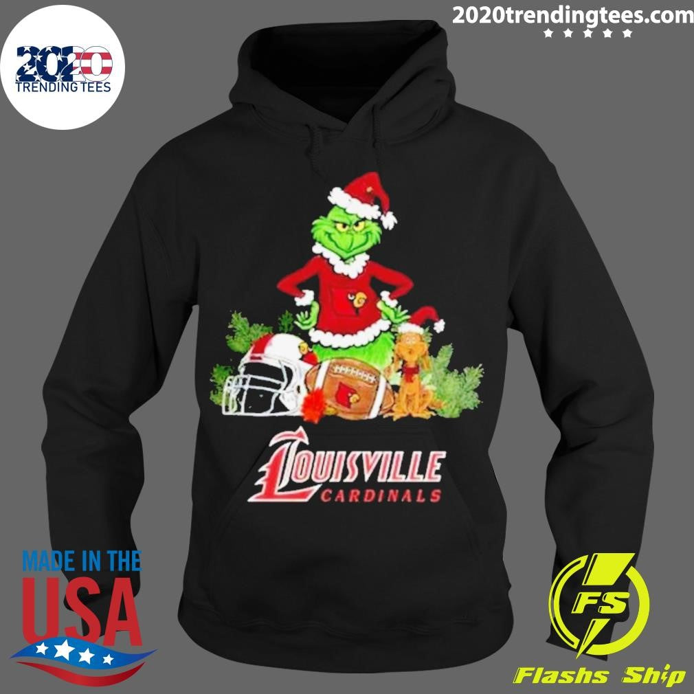 Official The Grinch Louisville Cardinals Football - Adult & Kids T-Shirts, Sweatshirts & Hoodies apparel design preview 2