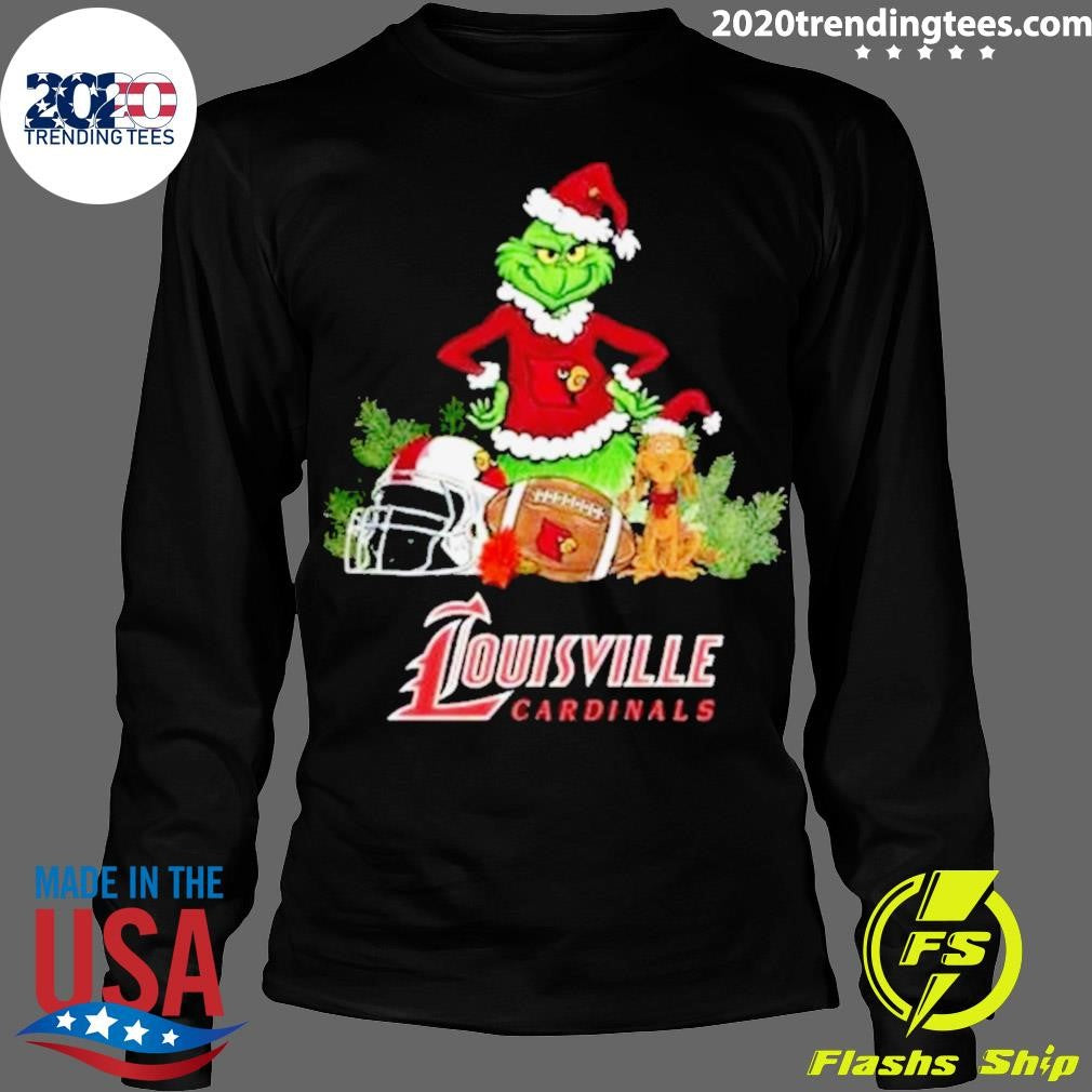 Official The Grinch Louisville Cardinals Football - Adult & Kids T-Shirts, Sweatshirts & Hoodies apparel design preview 4