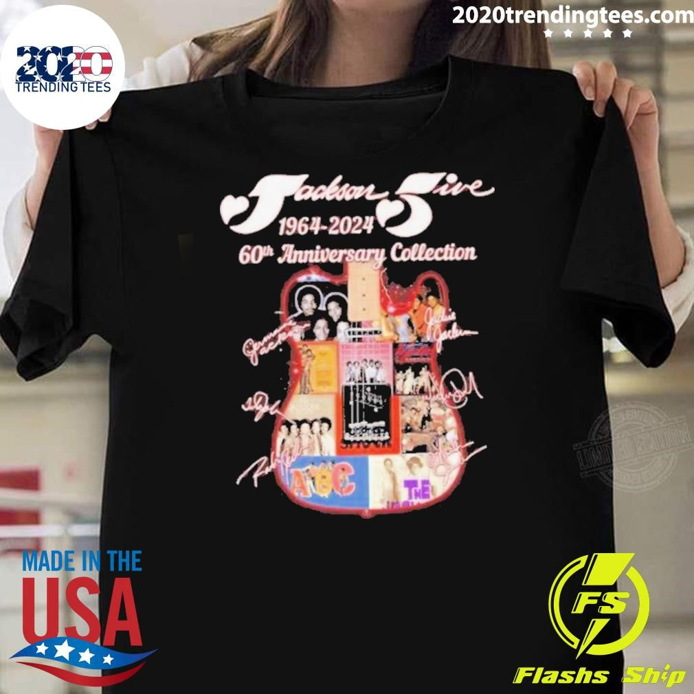 Official The Jackson Five 1964-2024 60th Anniversary - Adult & Kids T-Shirts, Sweatshirts & Hoodies apparel design preview 1