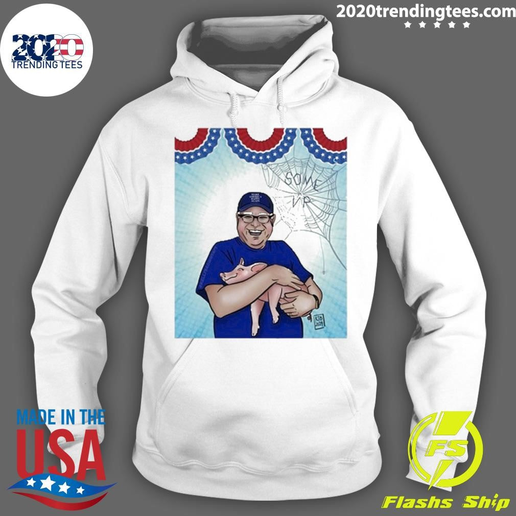 Official Tim Walz Hugs Pig Make America Happy Again - Adult & Kids T-Shirts, Sweatshirts & Hoodies apparel design preview 2