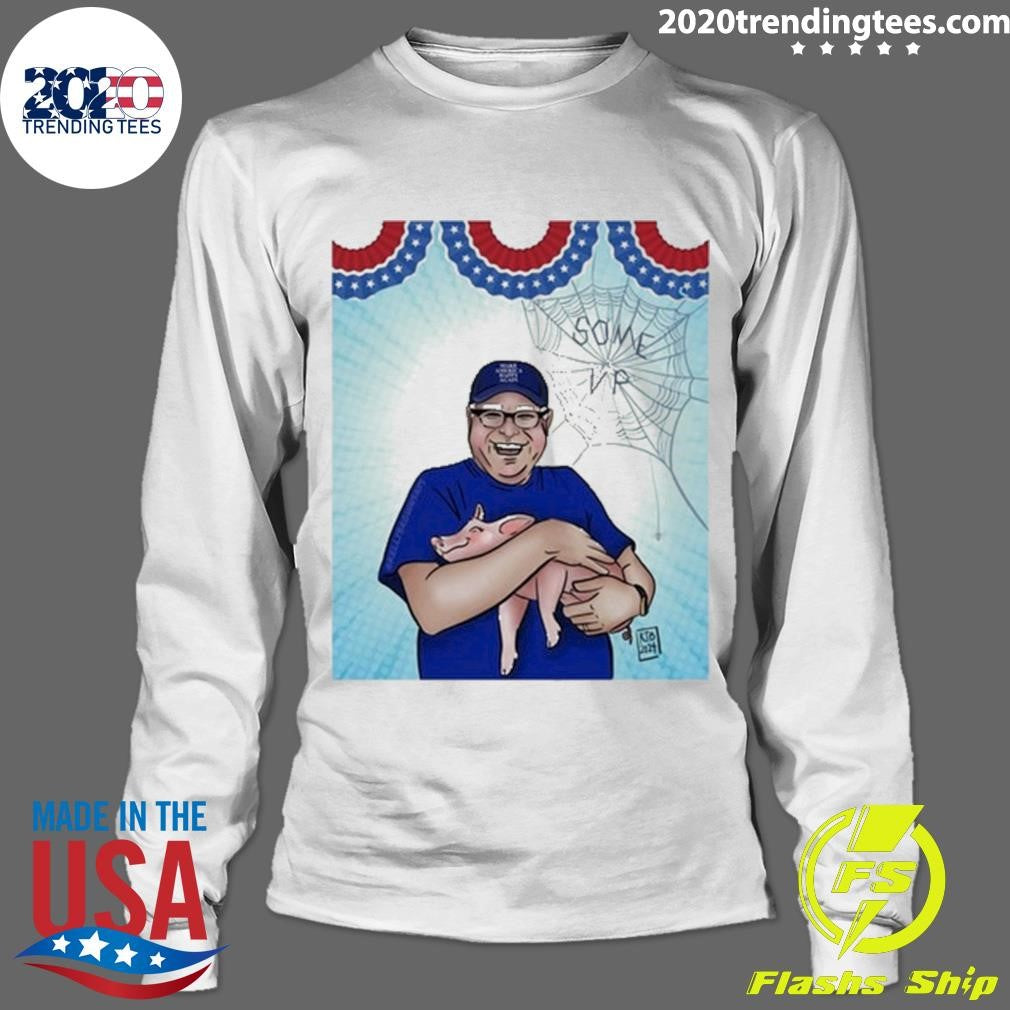 Official Tim Walz Hugs Pig Make America Happy Again - Adult & Kids T-Shirts, Sweatshirts & Hoodies apparel design preview 4