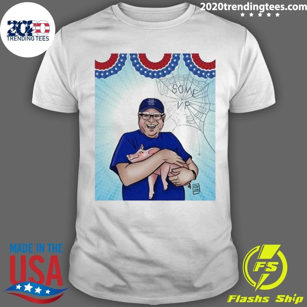 Official Tim Walz Hugs Pig Make America Happy Again - Adult & Kids T-Shirts, Sweatshirts & Hoodies apparel design preview 1