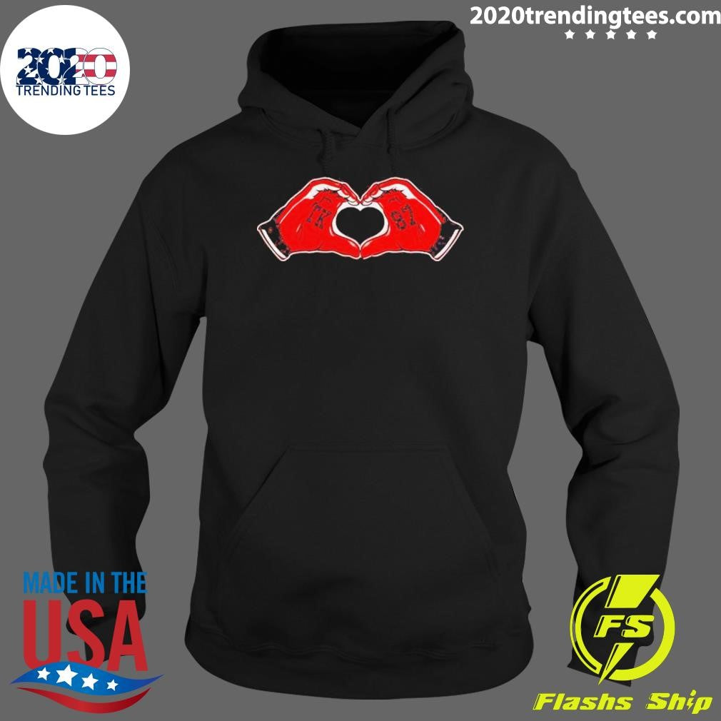 Official Travis Kelce Heart Hands - Adult & Kids T-Shirts, Sweatshirts & Hoodies apparel design preview 2